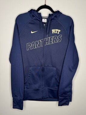 Nike University of Pittsburgh Panthers Therma-FIT Zip Up Hoodie Jacket Size XL
